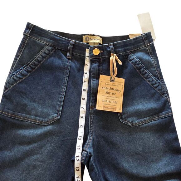 Democracy Ab Technology Jeans Size 12 Skyrise Booty Lift Itty Bitty Bootcut Blue - Picture 12 of 15
